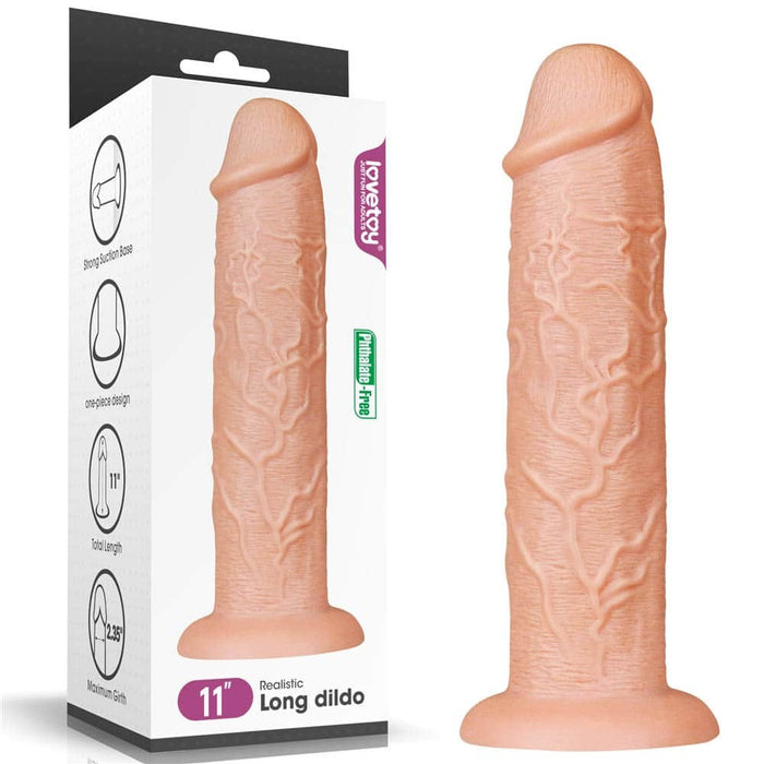 Dildo Realistic, Lovetoy, 28 cm, Flesh