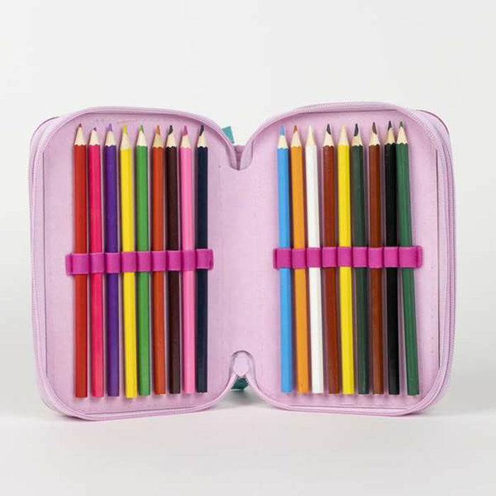 Penar triplu, Minnie Mouse, Fuchsia, plastic durabil