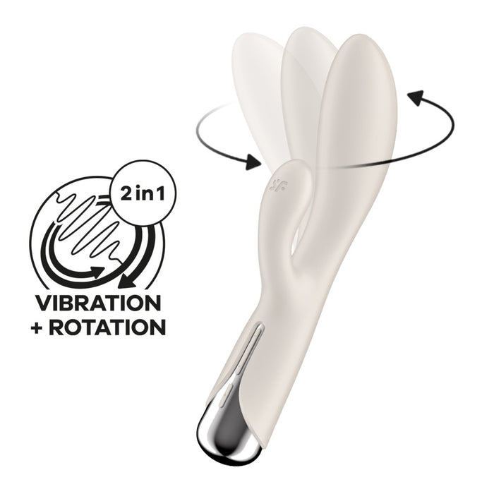 Vibrator Rabbit, Satisfyer Spinning Rabbit 1, bej, rotativ