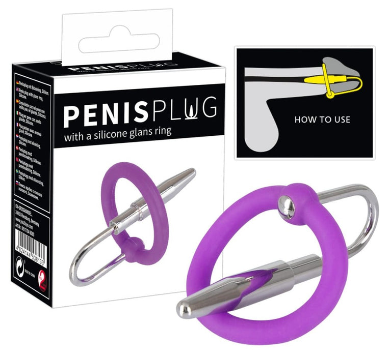 Inel glande și dilatator, You2Toys, silicon/metal, violet/argintiu