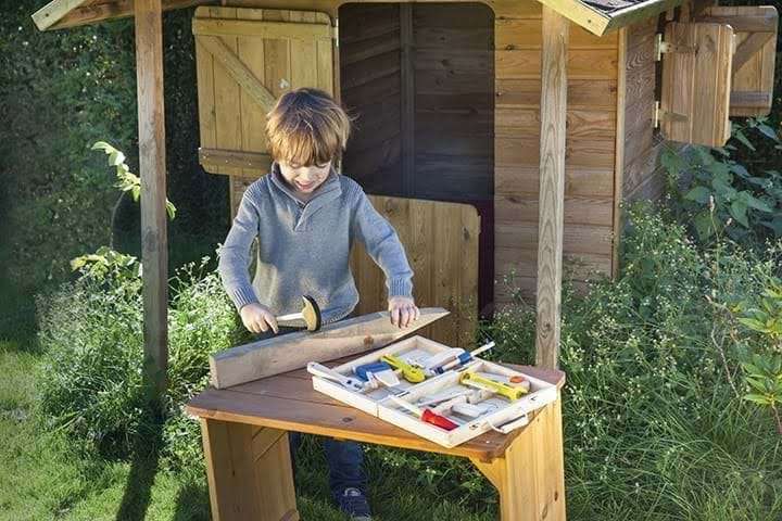 Trusă scule lemn, New Classic Toys, 12 piese