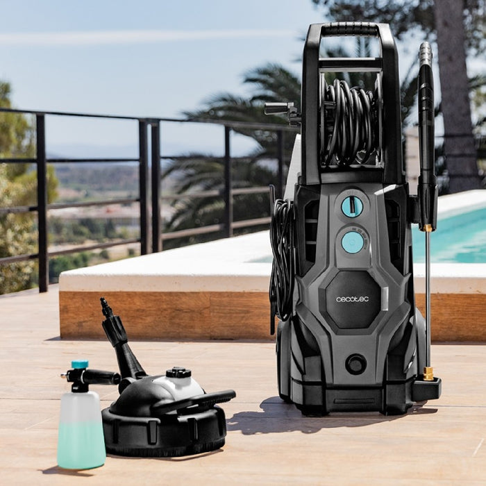 Mașină de spălat cu presiune, Cecotec HydroBoost 3200, 3200 W, roți