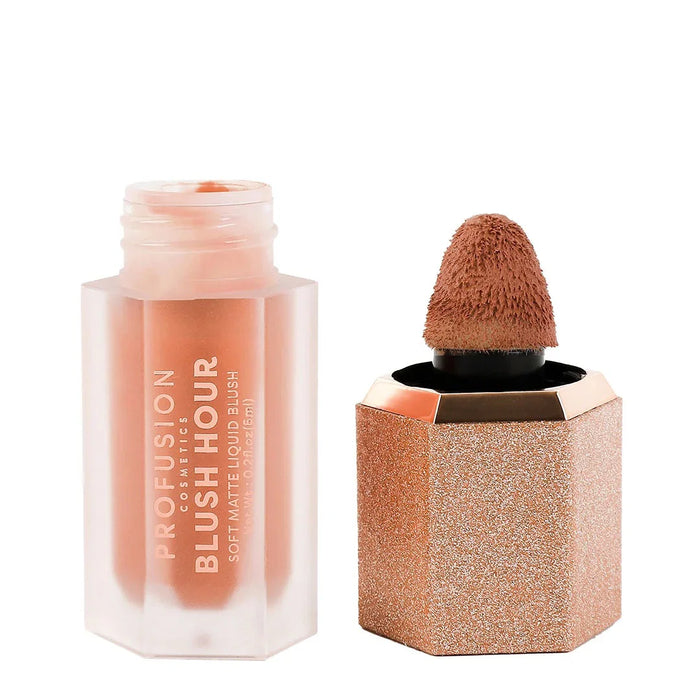 Fard lichid de obraz Profusion Cosmetics Blush Hour, efect iluminator, nuanța Bellini, 6 ml