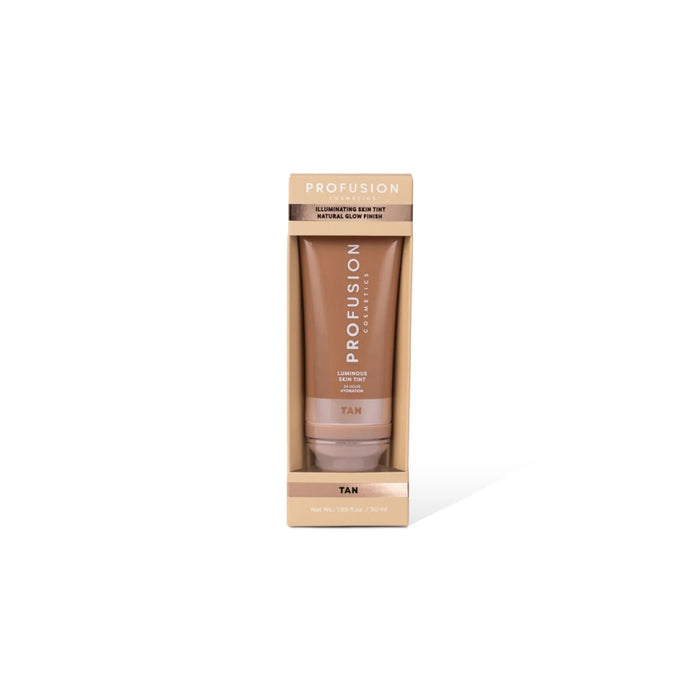 Fluid iluminator pentru față Profusion Cosmetics Luminous Skin, efect luminos, nuanța Tan, 50 ml