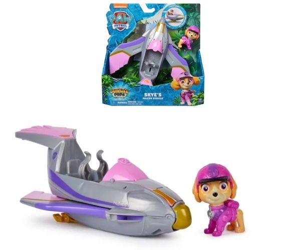 Vehicul de jucărie SpinMaster Paw Patrol, Șoimul lui Skye, cu figurină