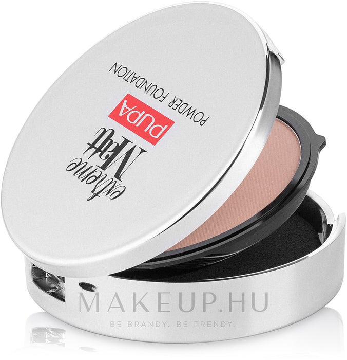 Fond de ten compact Pupa Extreme Matt, matifiant, nuanța 003 Trandafir, SPF 30, 11 g, tester
