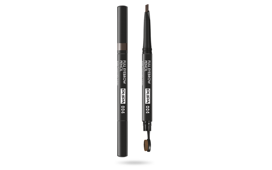 Creion pentru sprâncene Pupa Full, cu perie, nuanța 004 Extra Dark, fără parabeni, 0,2 g