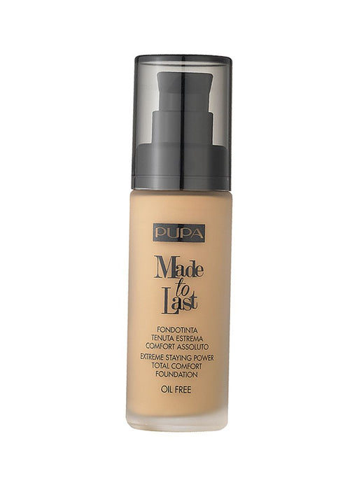 Fond de ten lichid Pupa Made To Last, de lungă durată, fără parabeni, nuanța 03 Fildes închis, 30 ml