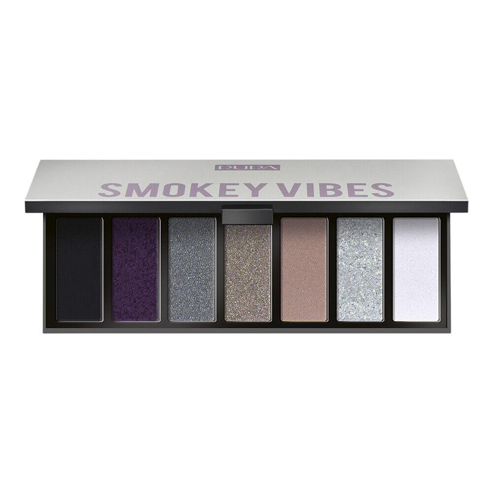 Paletă de farduri de ochi Pupa Make Up Stories, nuanța 002 Vibrații fumurii, 7 nuanțe, 13.3 g