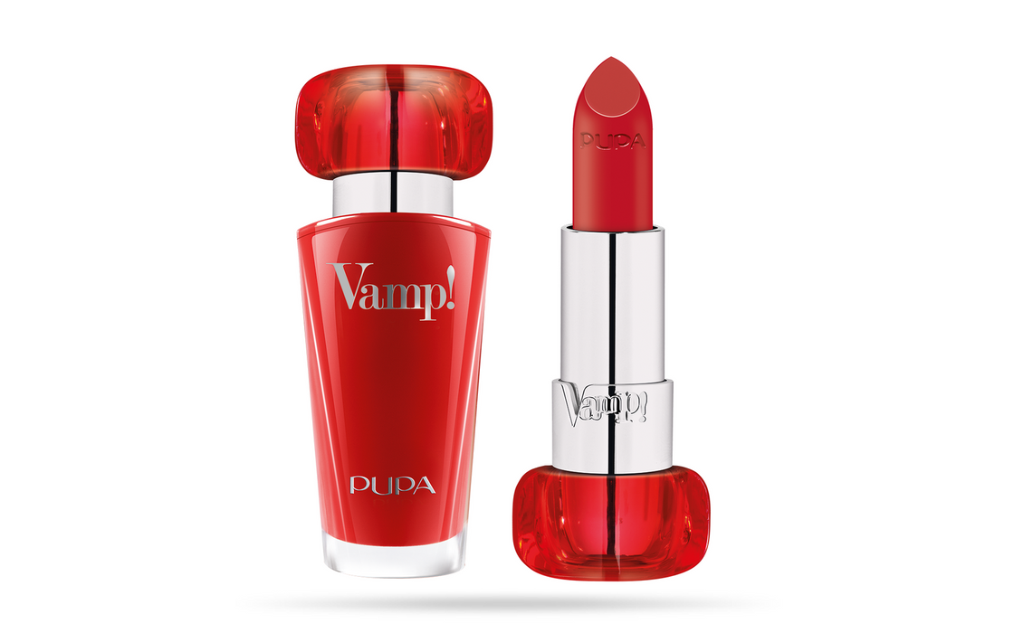 Ruj cremos Pupa Vamp!, cu efect de volum, fără parabeni, nuanța 303 Roșu iconic, 3,5 g