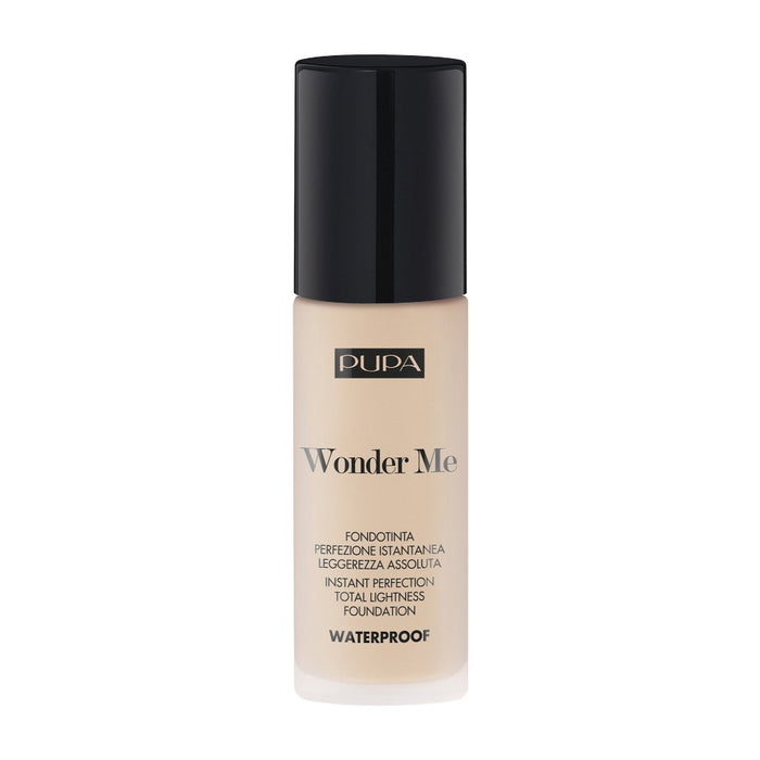 Fond de ten lichid Pupa Wonder Me, rezistent la apă, fără parabeni, nuanța 009 Alabastro - Neutru, 30 ml