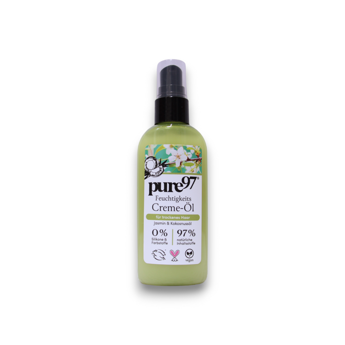 Ulei-cremă pentru păr Pure97 Jasmin & Kokosnuss, pentru protecție termică, pentru păr uscat, 100 ml