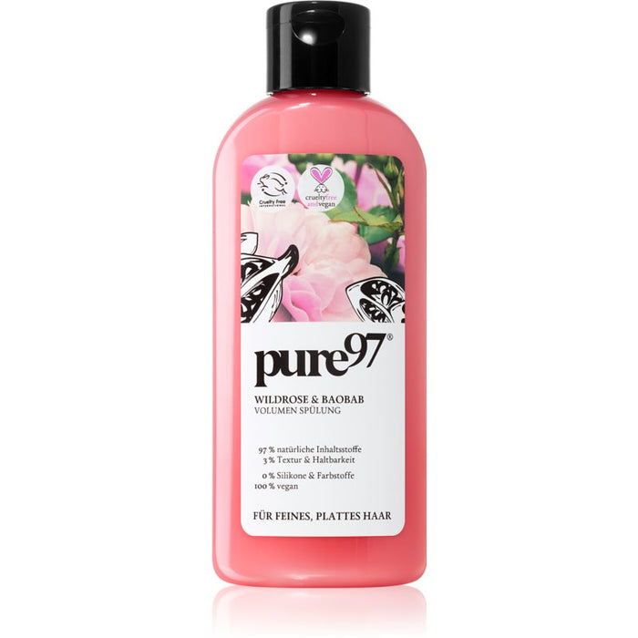 Balsam de păr Pure97 Rose & Baobab, pentru volum, 200 ml