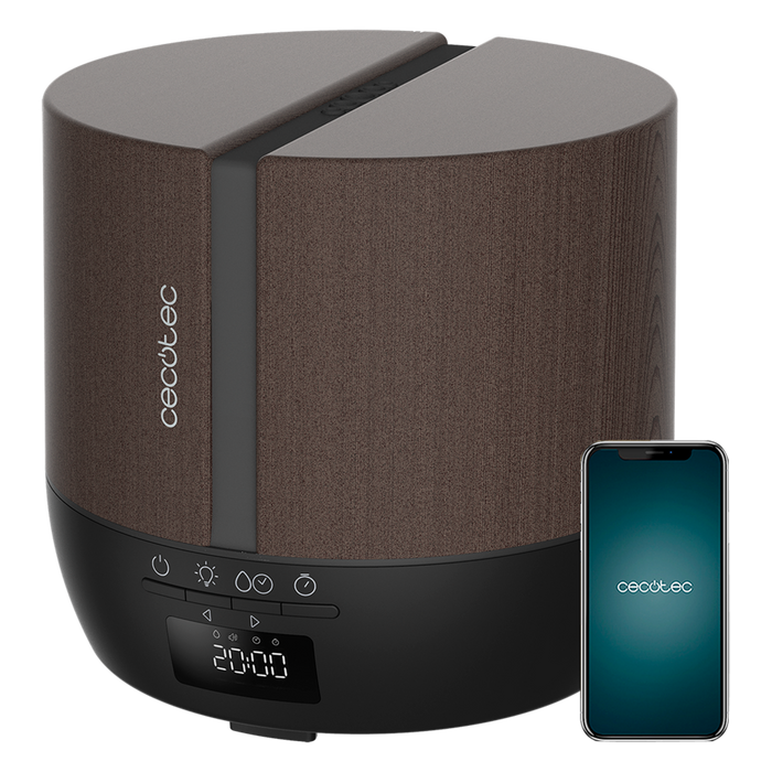 Difuzor de aromă Cecotec PureAroma 550 Connected Black Woody, 500 ml, 25 ml/h, Bluetooth, acoperire 30 m²