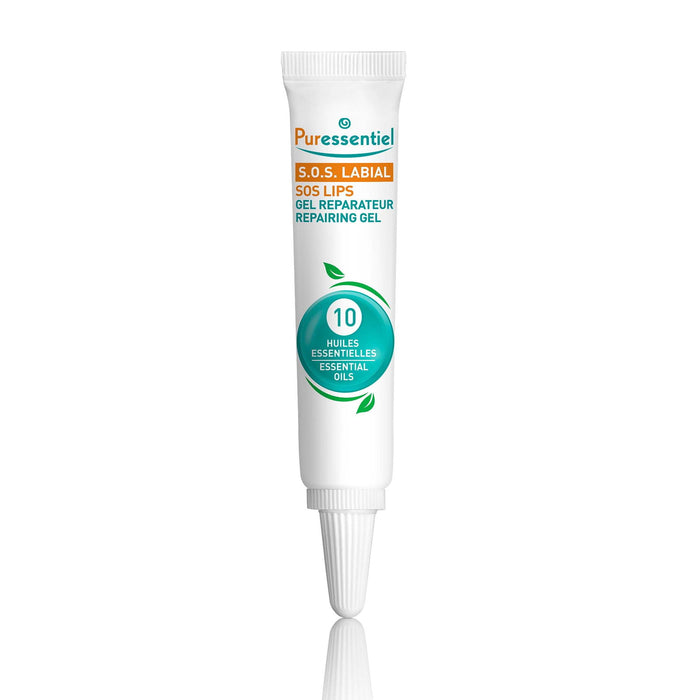 Gel-balsam de buze Puressentiel S.O.S. Lip, reparator, cu 10 uleiuri esențiale, 5 ml
