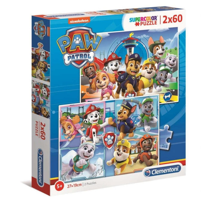 Puzzle Clementoni Paw Patrol, 2 x 60 piese, 5+ ani