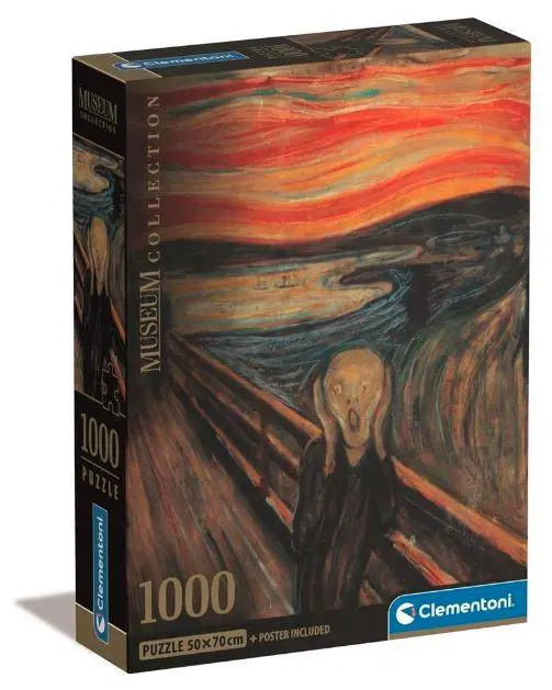 Puzzle Clementoni, colecția Museum Collection, The Scream de Munch, 1000 de piese, 50 × 70 cm
