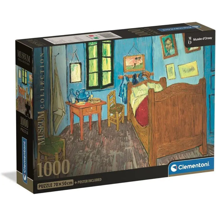 Puzzle Clementoni, colecția Museum Collection, Bedroom in Arles – Van Gogh, 1000 de piese, 70 x 50 cm