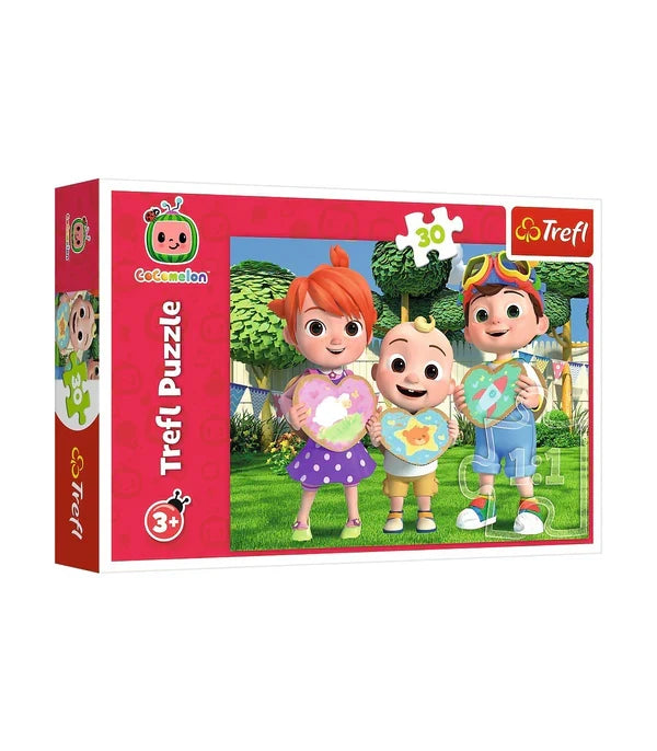 Puzzle Trefl Cocomelon, „Hai să jucăm împreună!”, 30 piese, 3+ ani