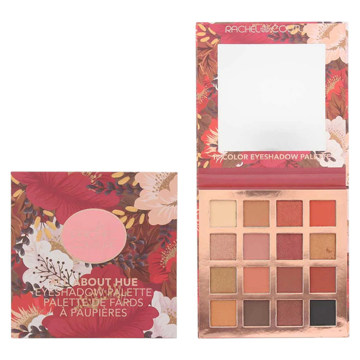 Paletă de farduri de pleoape Rachel Couture All About Hue, finisaj strălucitor, 16 nuanțe, 25,6 g