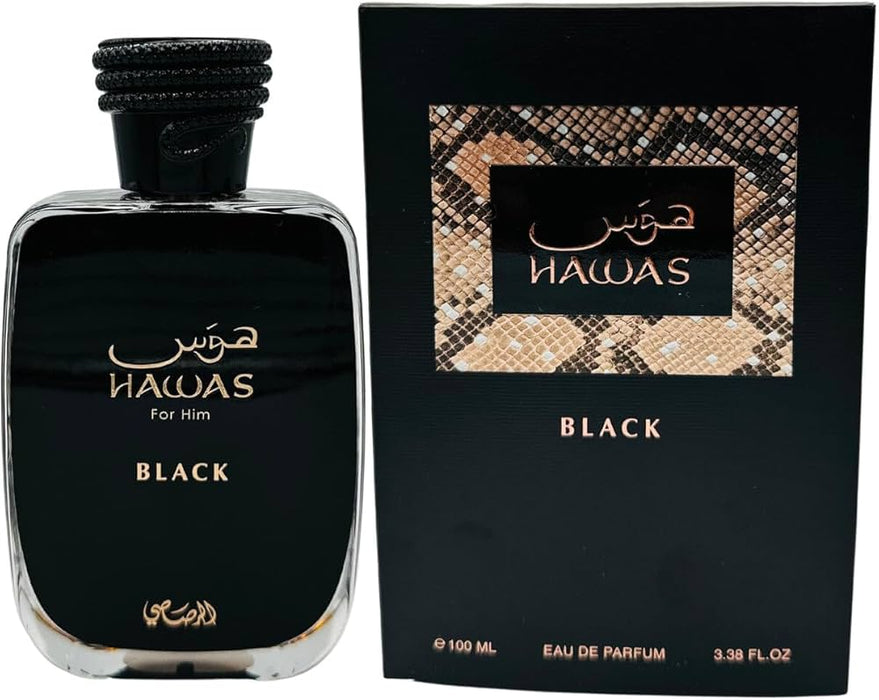 Apă de parfum Rasasi Hawas Black, pentru bărbați, 100 ml