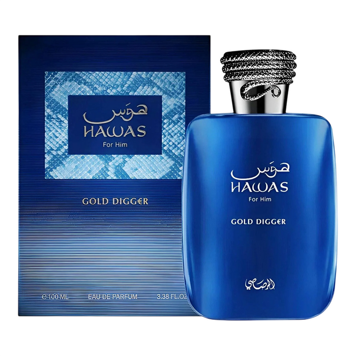 Apă de parfum Rasasi Hawas Gold Digger, pentru bărbați, 100 ml