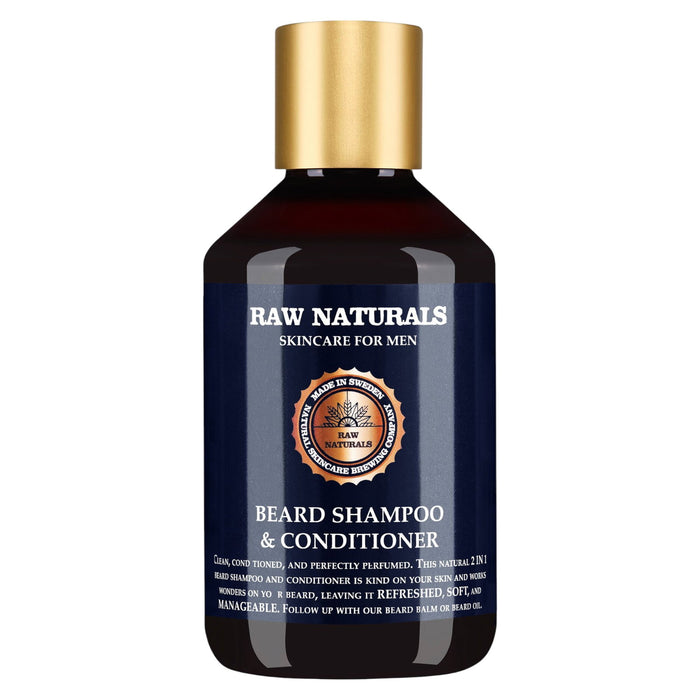 Șampon și balsam pentru barbă Raw Naturals Beard Shampoo & Conditioner, 100% vegan, 250 ml