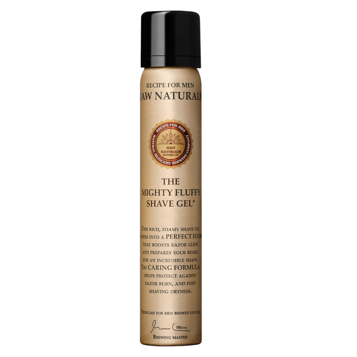 Gel de ras Raw Naturals The Mighty Fluffy, hidratant, pentru bărbați, 75 ml