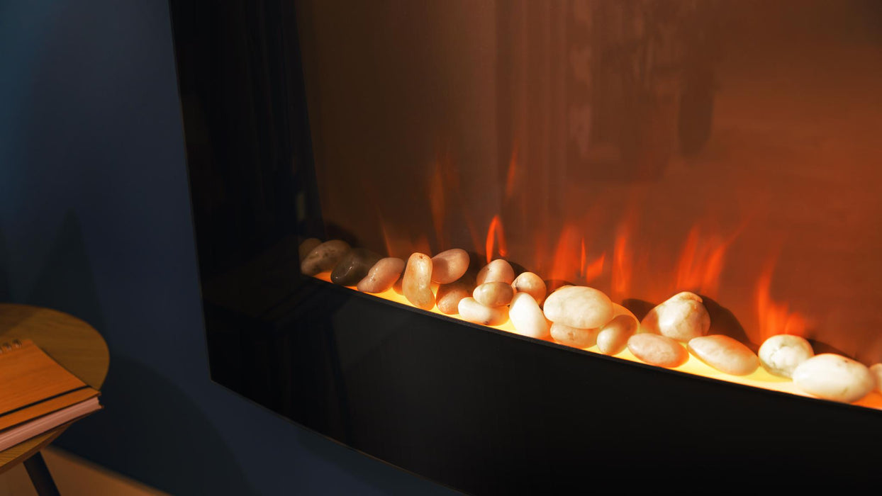 Șemineu electric decorativ Cecotec ReadyWarm 3550 Curved Flames Connected, 2000 W, 35”, negru