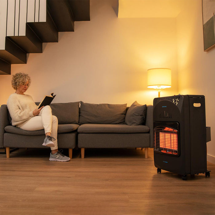Încălzitor pe gaz Cecotec Ready Warm 4200 Slim Fold, 4200 W, pentru butelie de 15 kg, clasa A