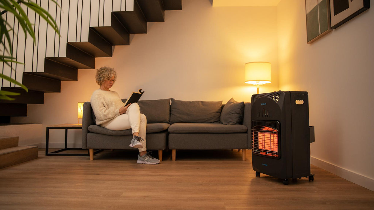 Încălzitor pe gaz Cecotec Ready Warm 4200 Slim Fold, 4200 W, pentru butelie de 15 kg, clasa A