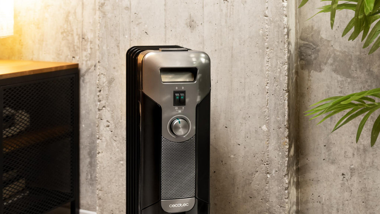 Radiator cu ulei Cecotec ReadyWarm 5000 Space Black, 1000 W, 3 trepte, 12 m², negru