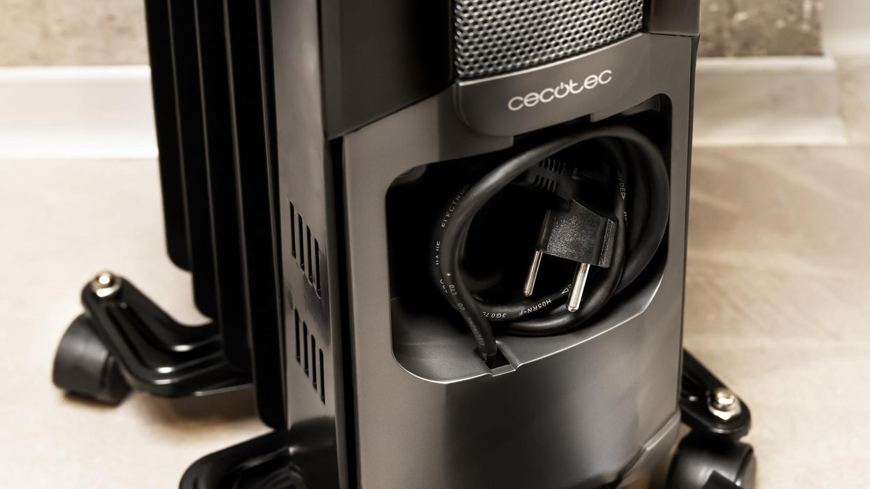 Radiator cu ulei Cecotec ReadyWarm 5000 Space Black, 1000 W, 3 trepte, 12 m², negru