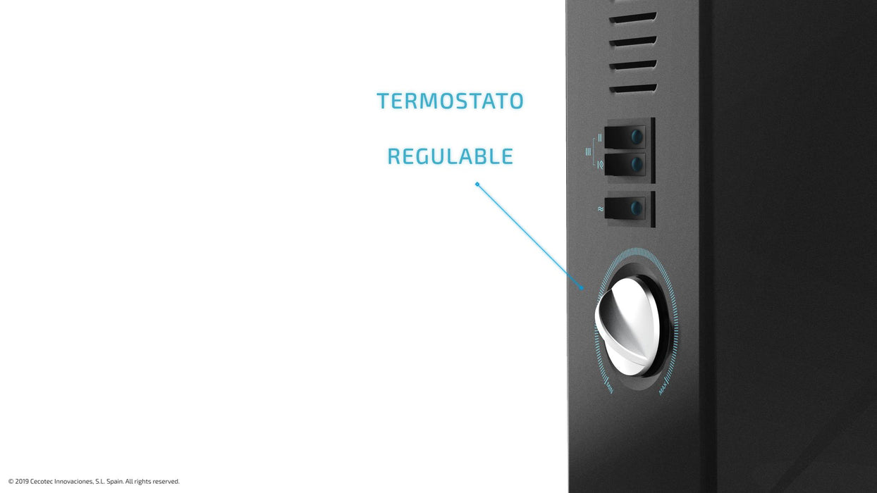 Convector electric Cecotec Ready Warm 6500 Turbo Convection, 2000 W, 3 trepte de putere, negru