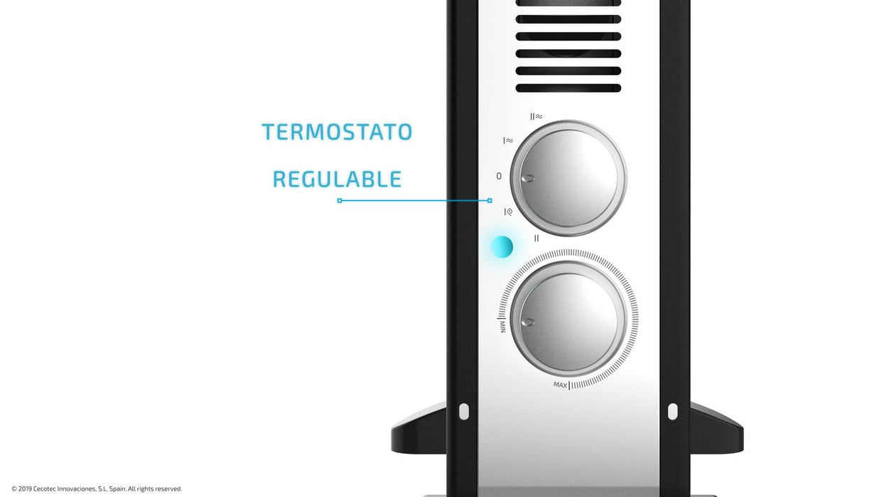 Convector Cecotec Ready Warm 6550 Turbo Convection Design, 2000 W, 4 moduri, negru
