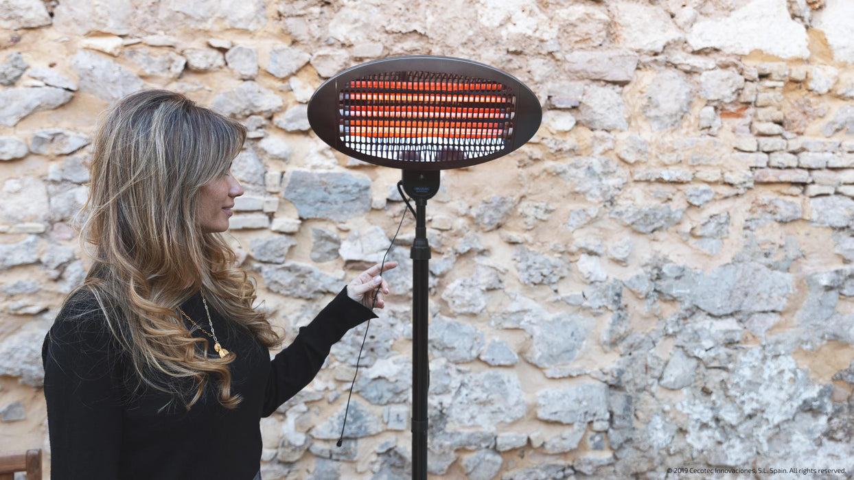 Încălzitor halogen de exterior Cecotec ReadyWarm 8100 Power Quartz, 2000 W, 3 trepte, IPX4