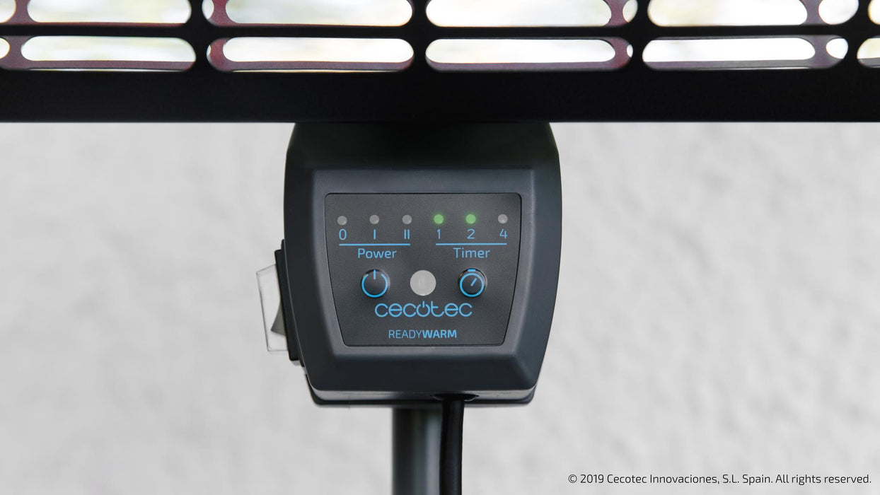 Încălzitor cu halogen de exterior Cecotec Ready Warm 8200 Power Quartz Smart, 2000 W, 2 trepte, IP24