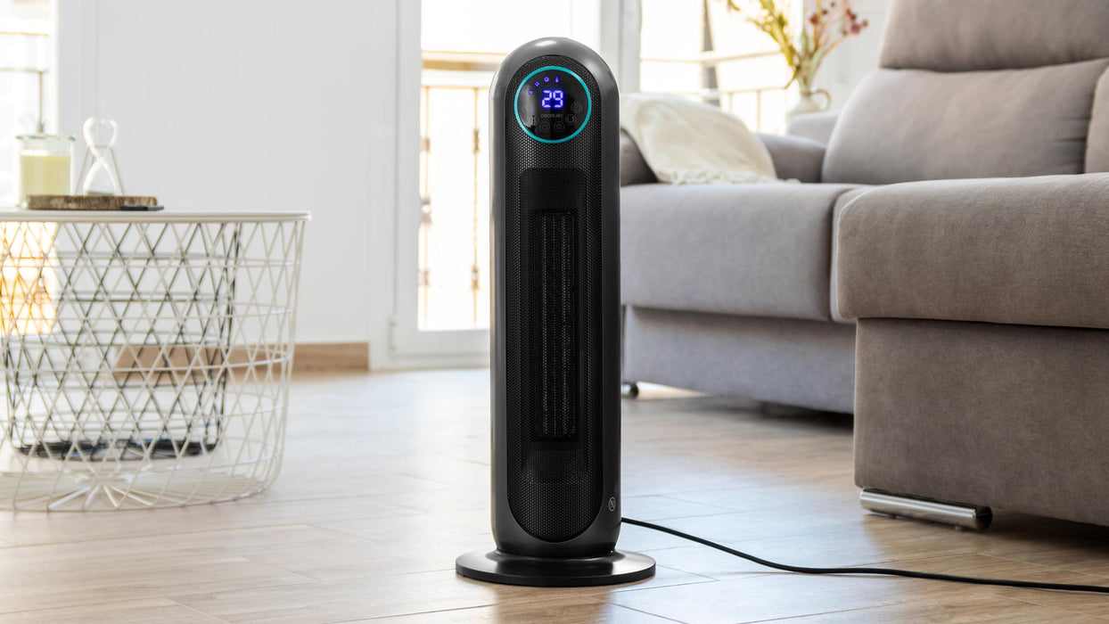 Calorifer ceramic Cecotec ReadyWarm 10150 Smart Ceramic Pro, 2200 W, 3 moduri, 23 × 23 × 61 cm, negru