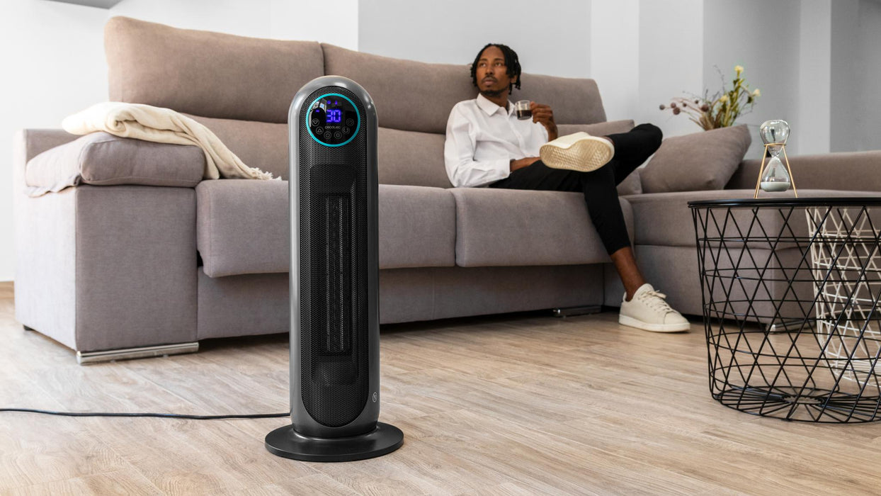 Calorifer ceramic Cecotec ReadyWarm 10150 Smart Ceramic Pro, 2200 W, 3 moduri, 23 × 23 × 61 cm, negru
