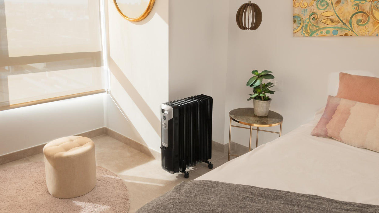 Radiator cu ulei Cecotec ReadyWarm 11000 Space Black, 2500 W, 11 elementi, pentru 25 m², negru