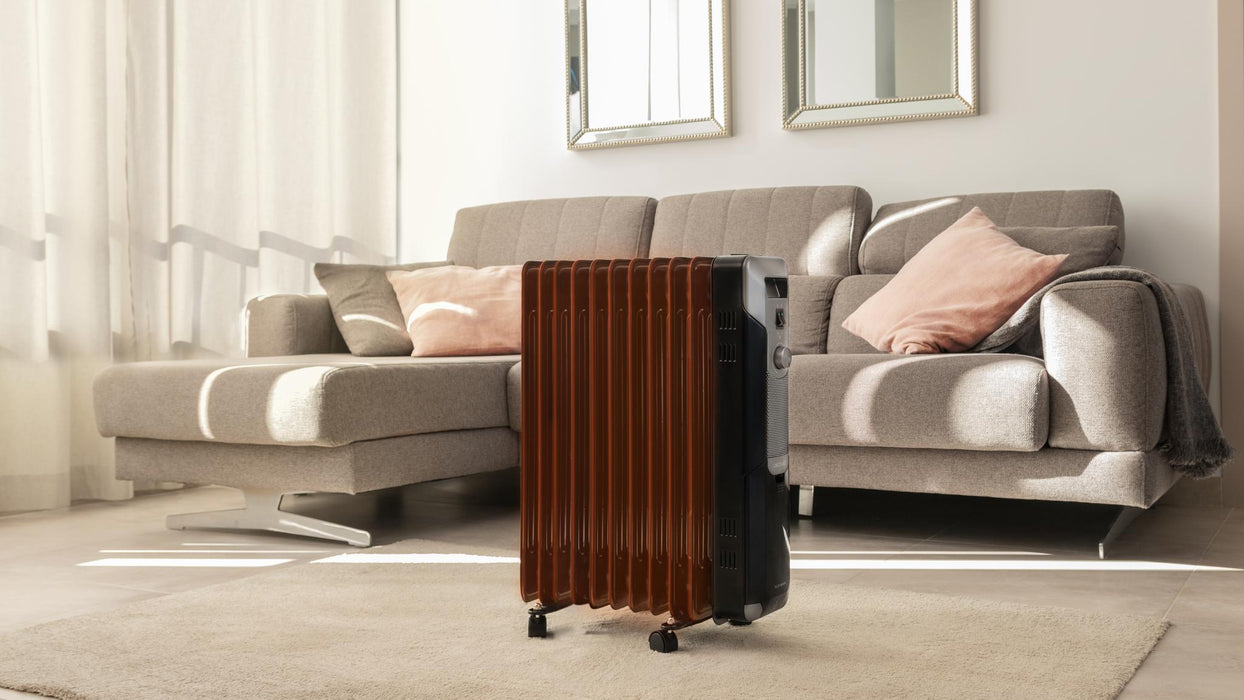 Radiator cu ulei Cecotec ReadyWarm 11000 Space Black, 2500 W, 11 elementi, pentru 25 m², negru