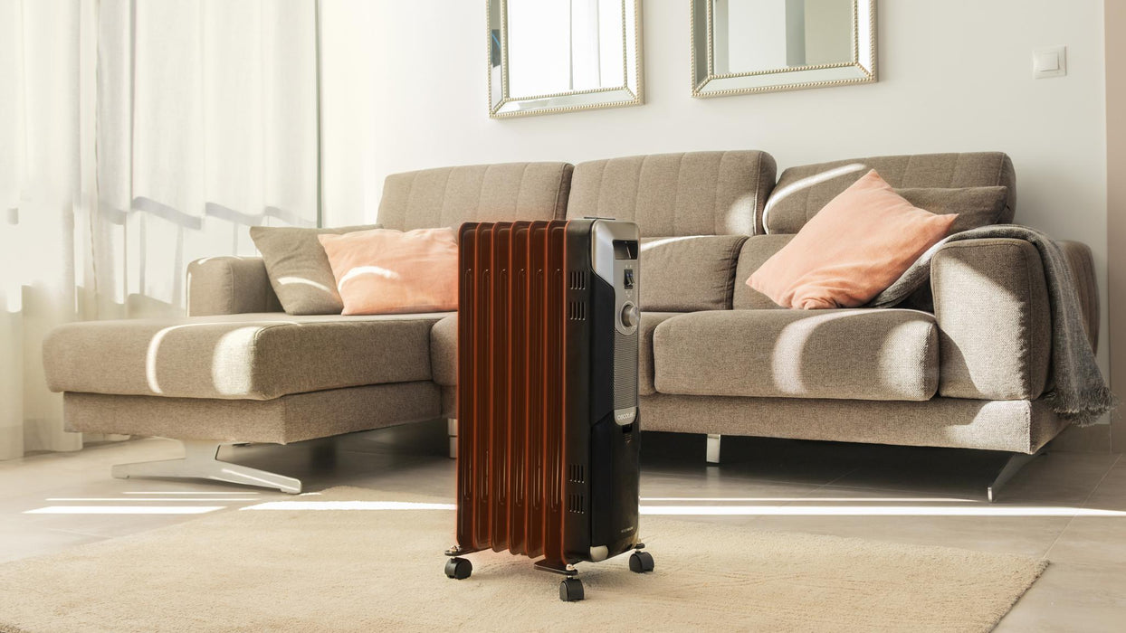 Radiator cu ulei Cecotec ReadyWarm 7000 Space Black, 1500 W, 3 trepte, pentru 15 m², negru