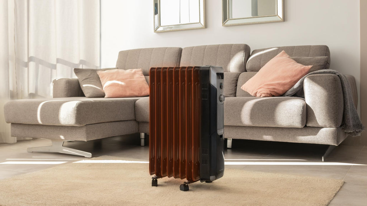 Radiator cu ulei Cecotec ReadyWarm 9000 Space Black, 2000 W, 9 elementi, pentru încăperi de 20 m², negru