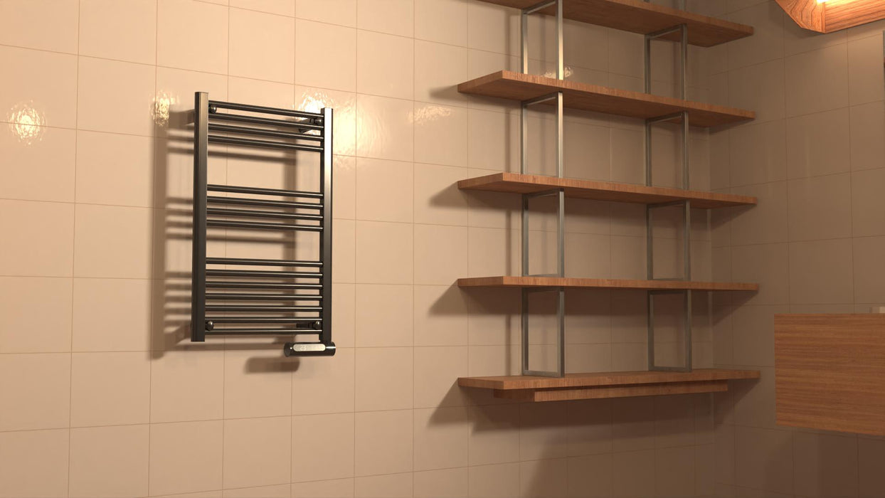 Radiator electric pentru prosoape Cecotec Ready Warm 9100 Smart Towel Black, 500 W, 6 × 50 × 87 cm, negru