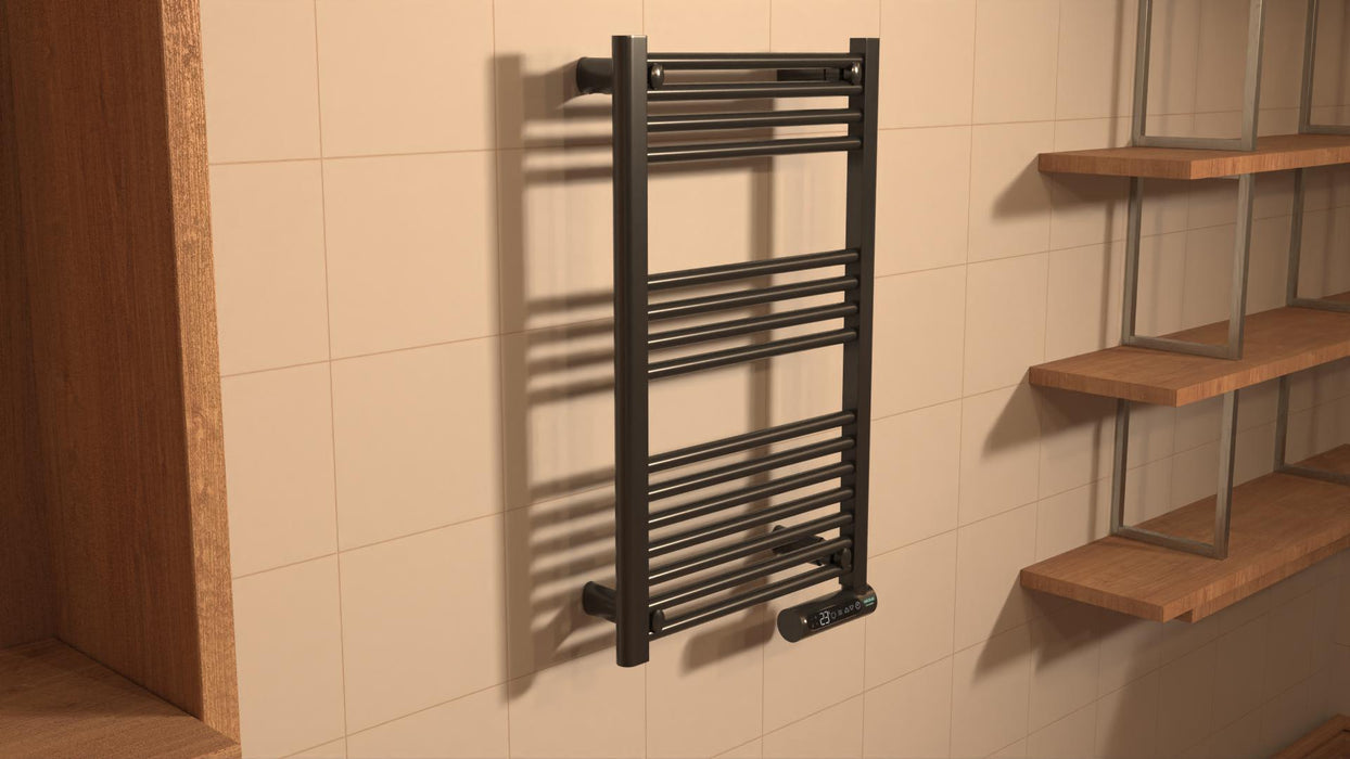 Radiator electric pentru prosoape Cecotec Ready Warm 9100 Smart Towel Black, 500 W, 6 × 50 × 87 cm, negru