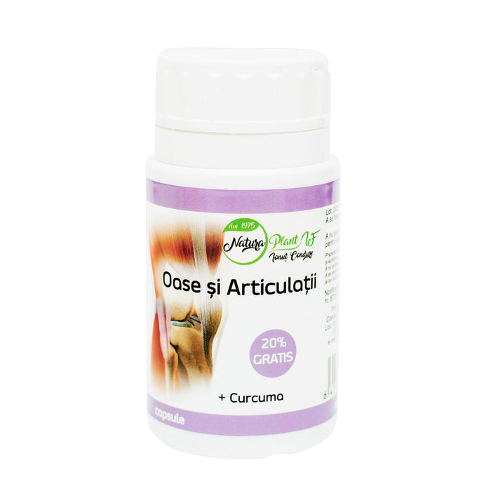 Supliment alimentar Natura Plant Oase și Articulații cu Curcuma, 72 capsule