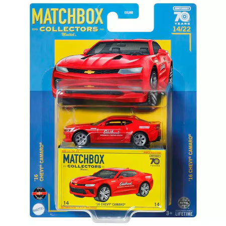 Mașinuță de colecție Mattel Matchbox, '16 Chevy Camaro, scara 1:64, 3+ ani