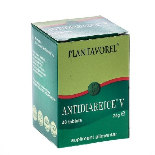 Supliment alimentar PlantaVorel Antidiareice V, 40 comprimate