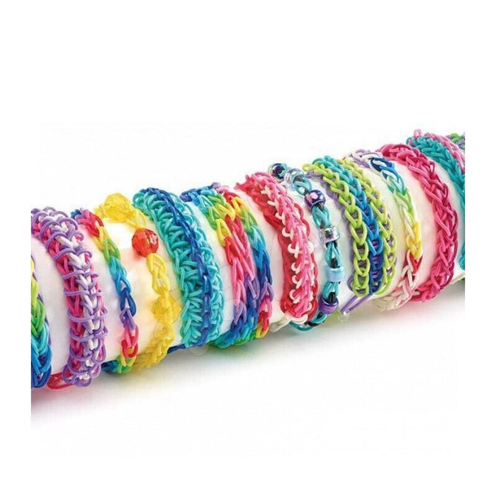 Elastice Rainbow Loom, Metalic Mix, 300 buc, Auriu metalizat