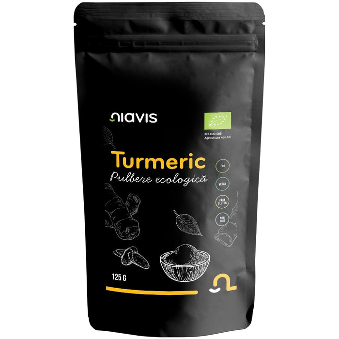 Turmeric pulbere ecologică Niavis, fără gluten, 125 g